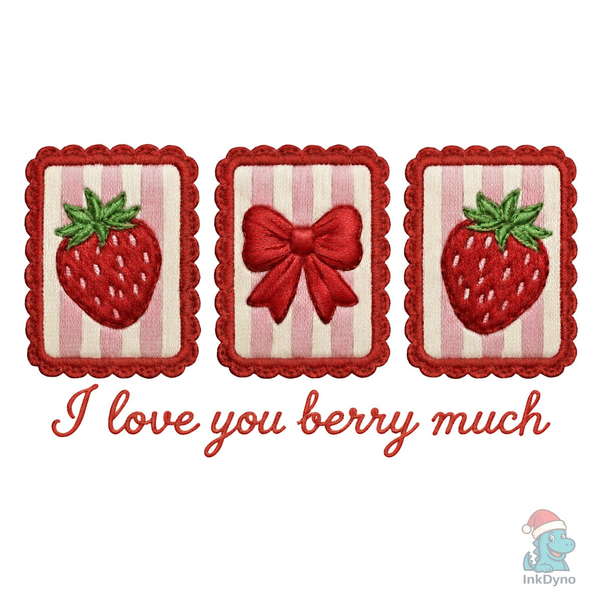 Berry Much Strawberry Valentine Patch
