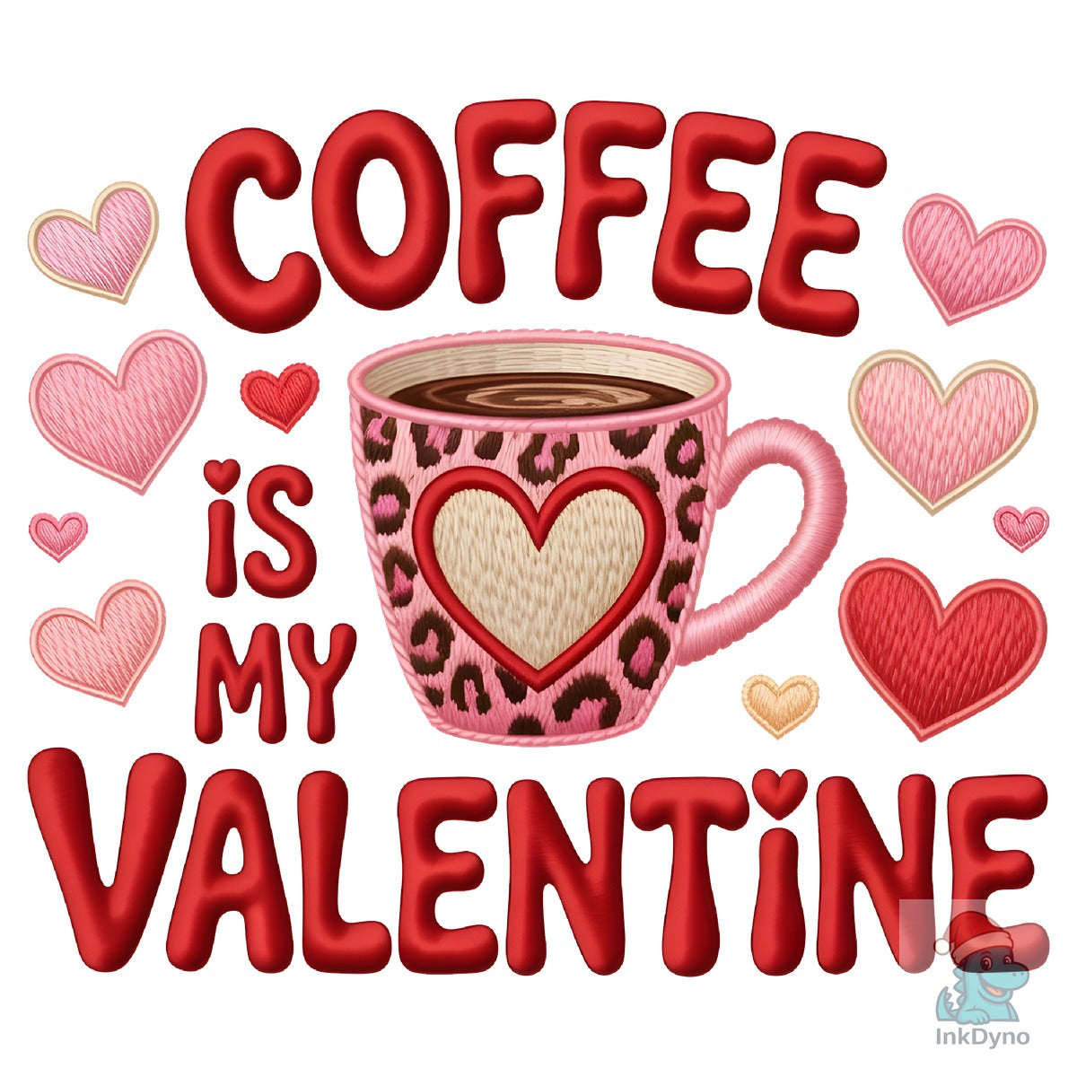 Coffee is My Valentine Fun Leopard