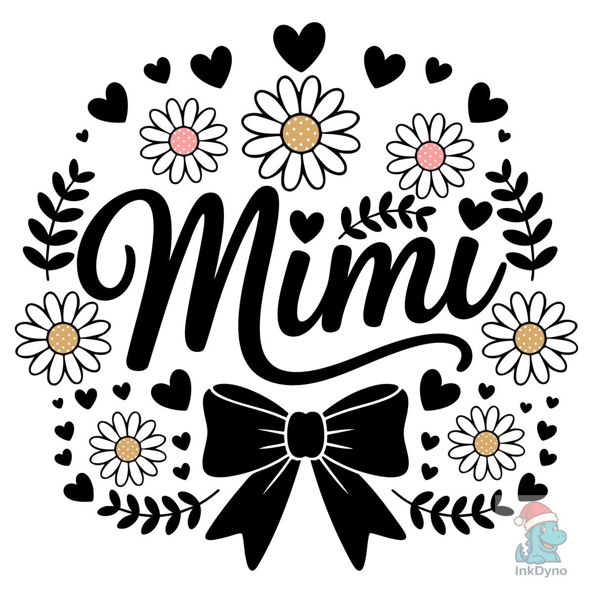 Mimi Daisy Flowers Bow Hearts