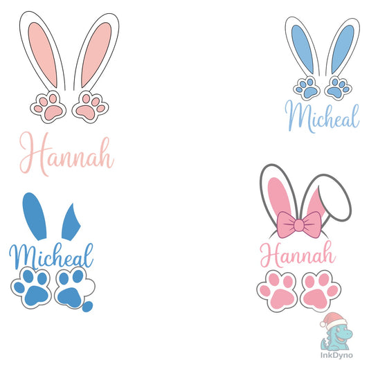 Bunny Name Frame Monogram - DTF Transfer