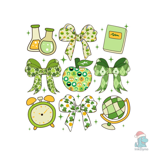 St Patricks Teacher Icons Collage - DTF Transfer
