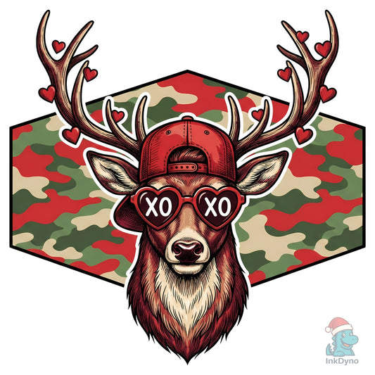 Cool Valentine Deer - DTF Transfer