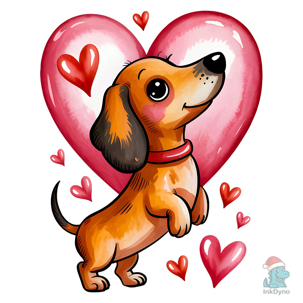Cute Dachshund Valentine