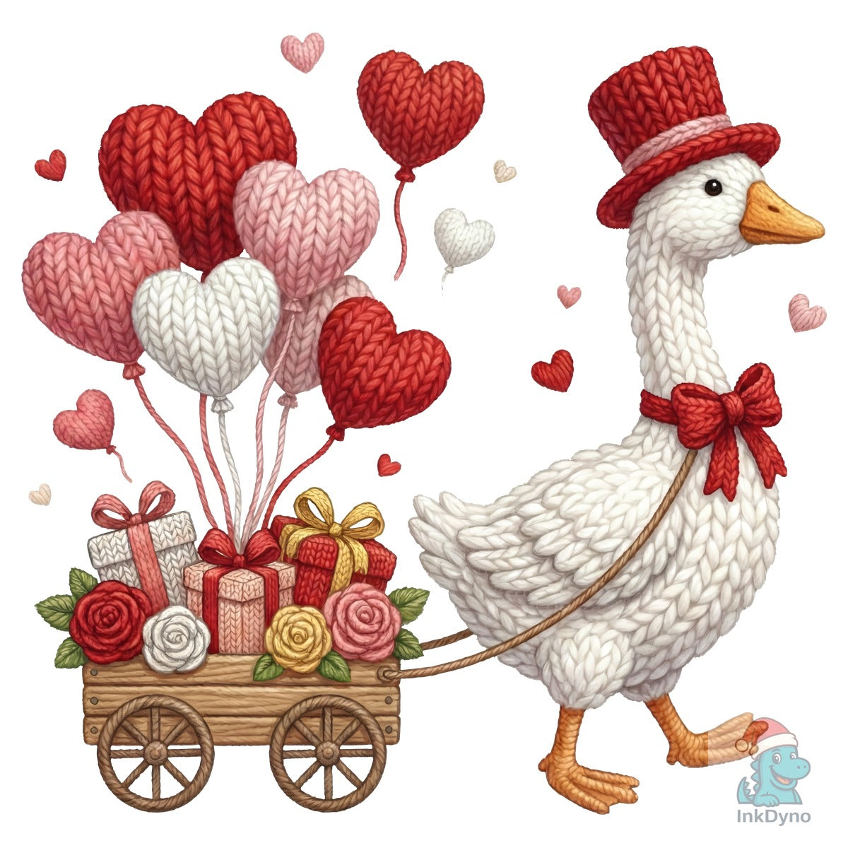 Knitted Valentine Goose