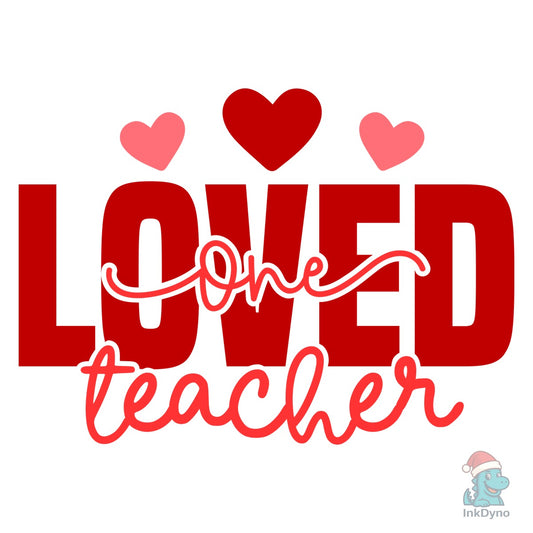 Leopard Heart One Loved Teacher - DTF Transfer