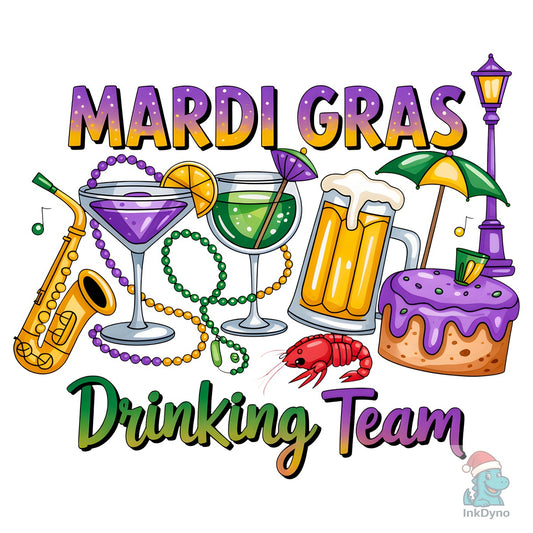 Mardi Gras Drinking Team Western - DTF Transfer
