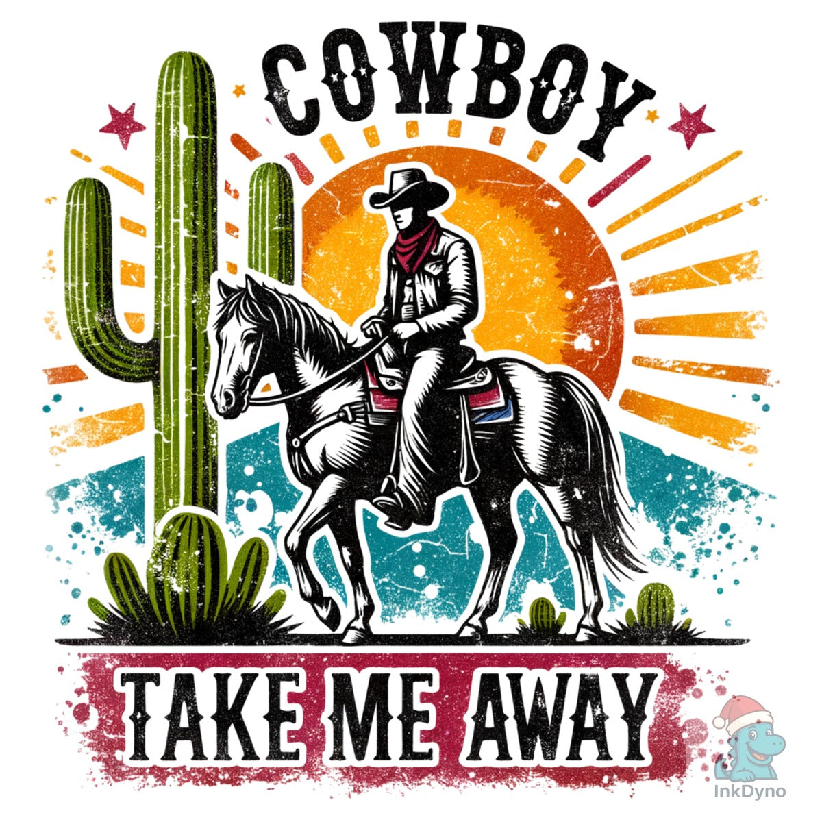 Retro Western Cowboy Take Me Away