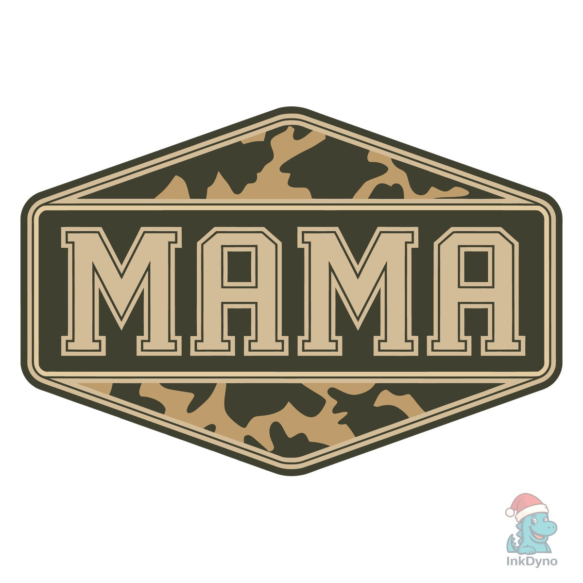 Mama Camouflage Military Badge Design