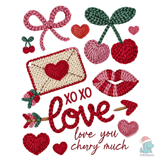 Valentine Love You Cherry Much - DTF Transfer