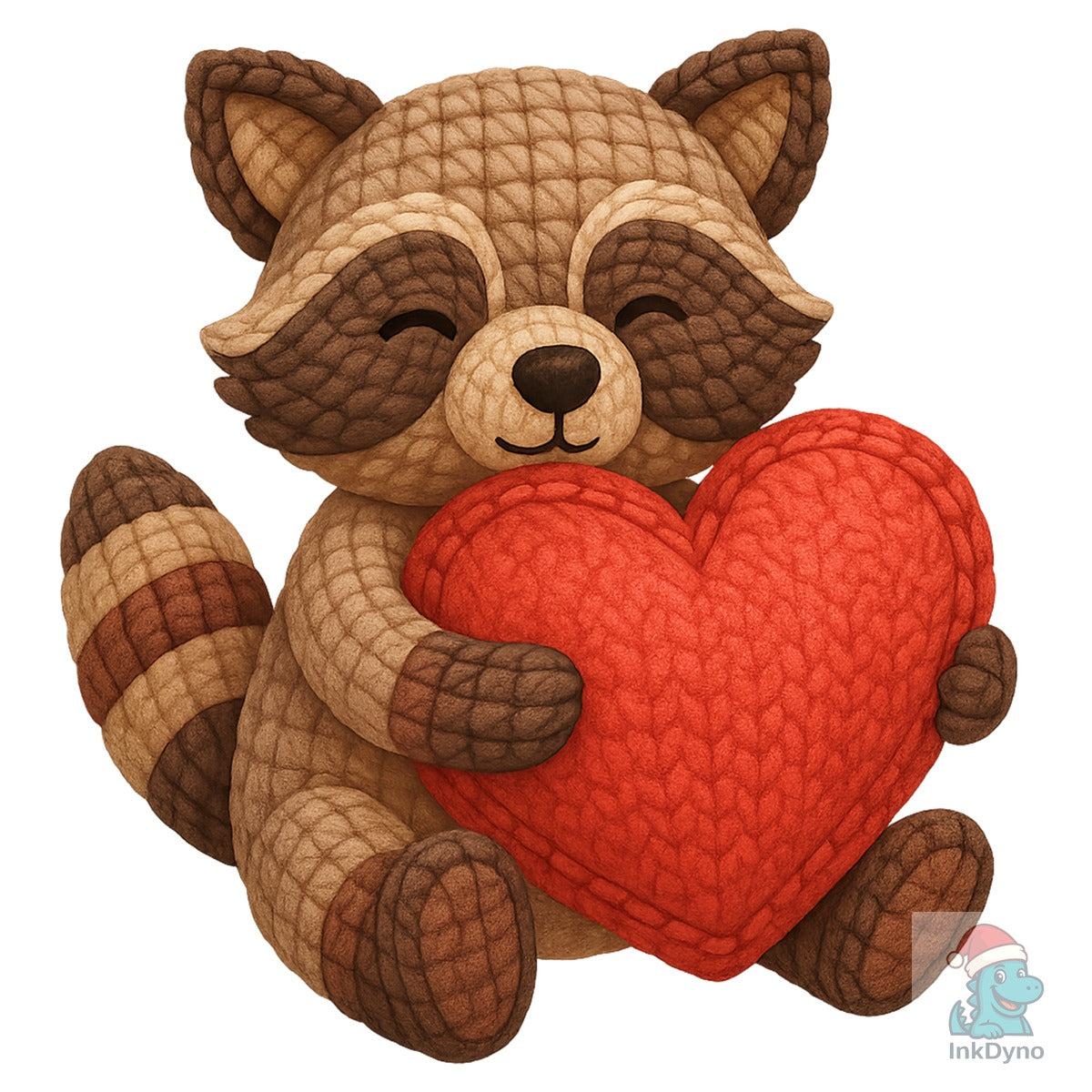 Faux Crochet Raccoon Cute