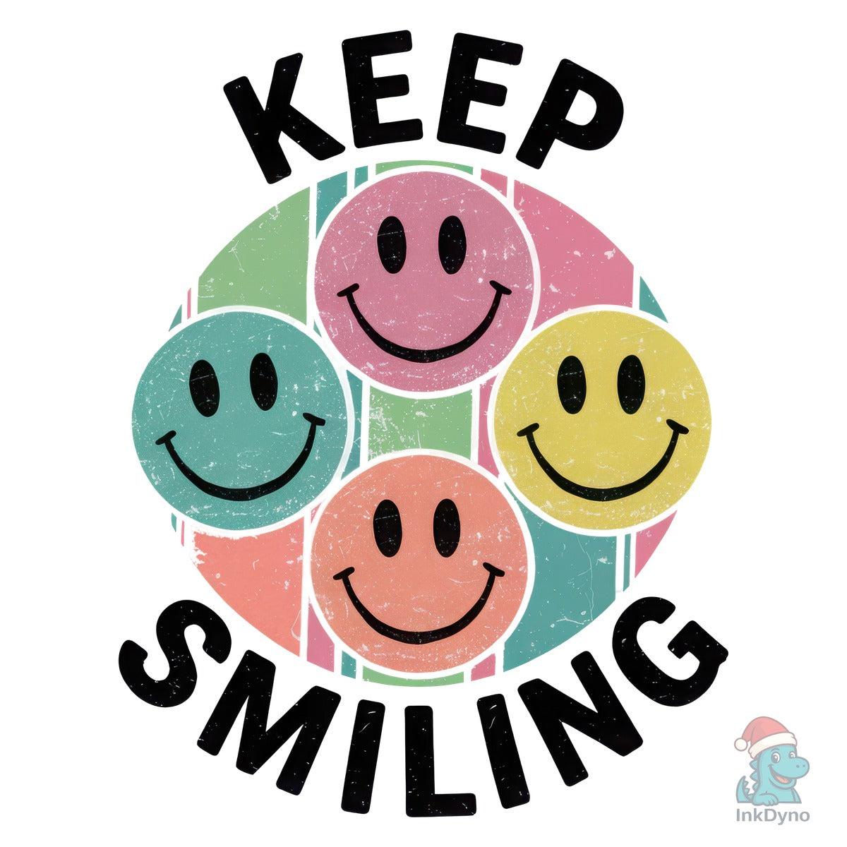 Retro Smiley Face Keep Smiling