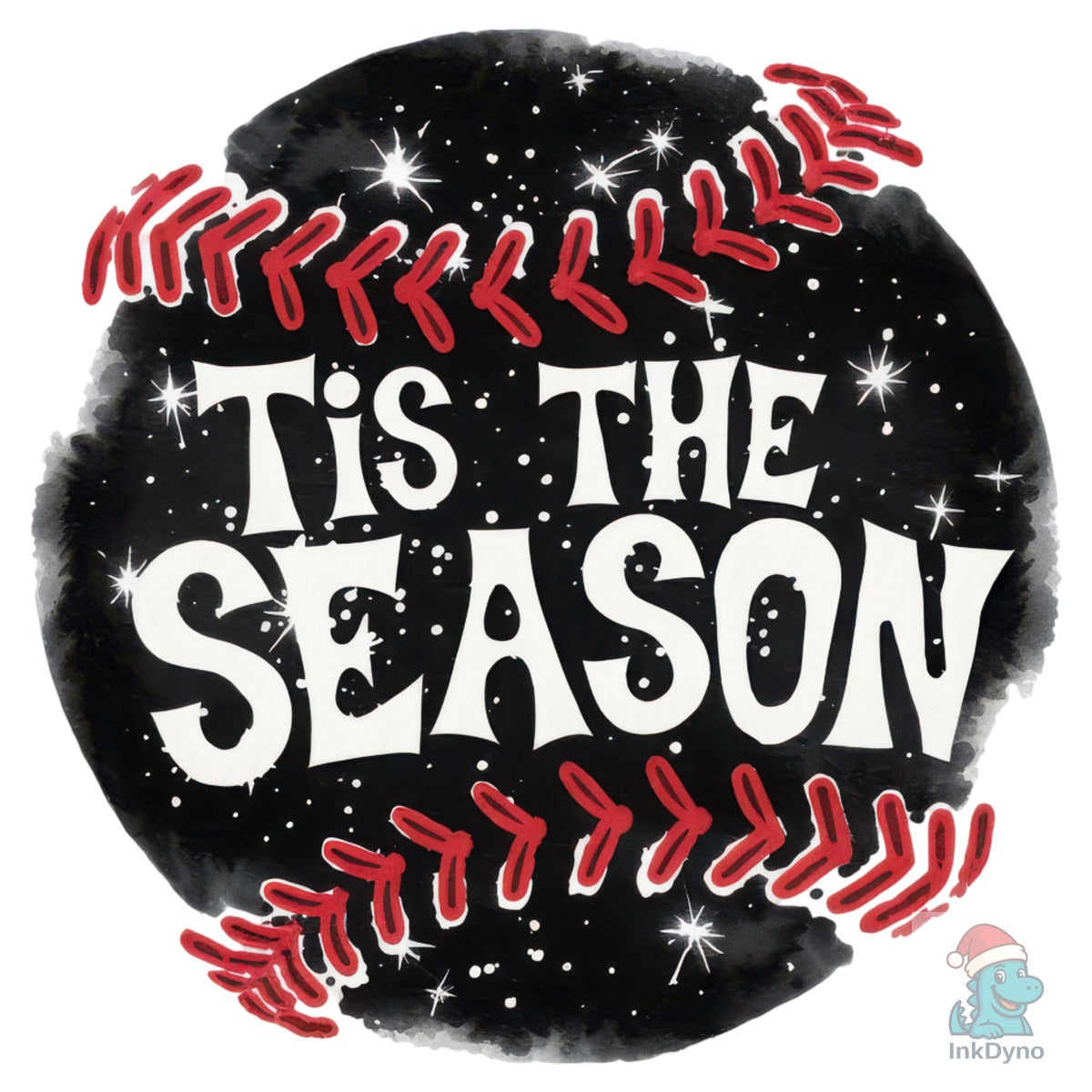 Retro Tis the Season Baseball