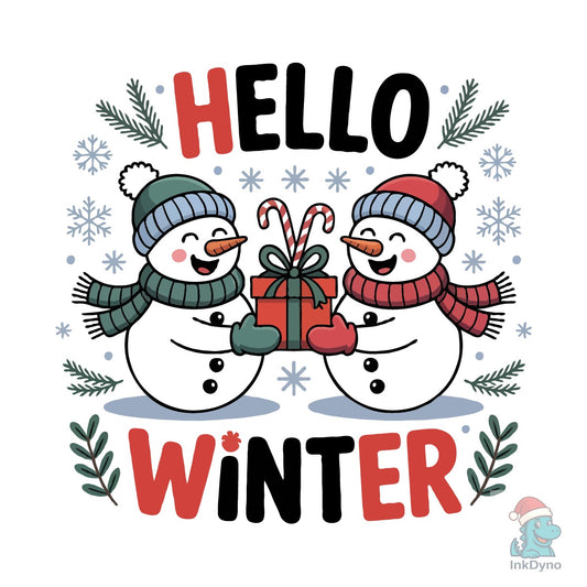 Cozy Winter Christmas T-Shirt Design - DTF Transfer