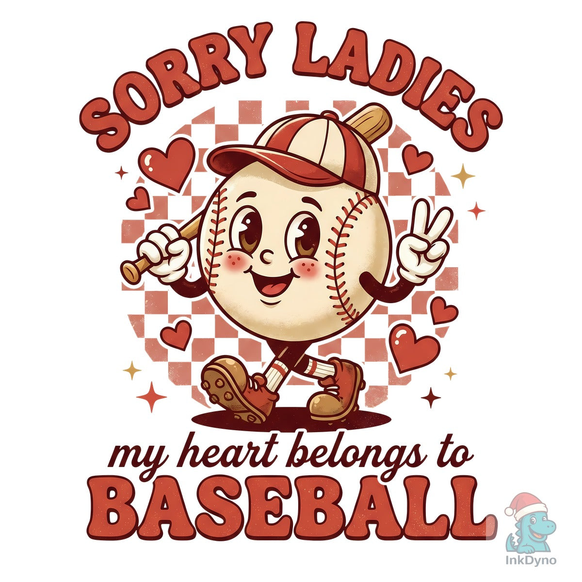 Baseball Valentine's Day Sublimation