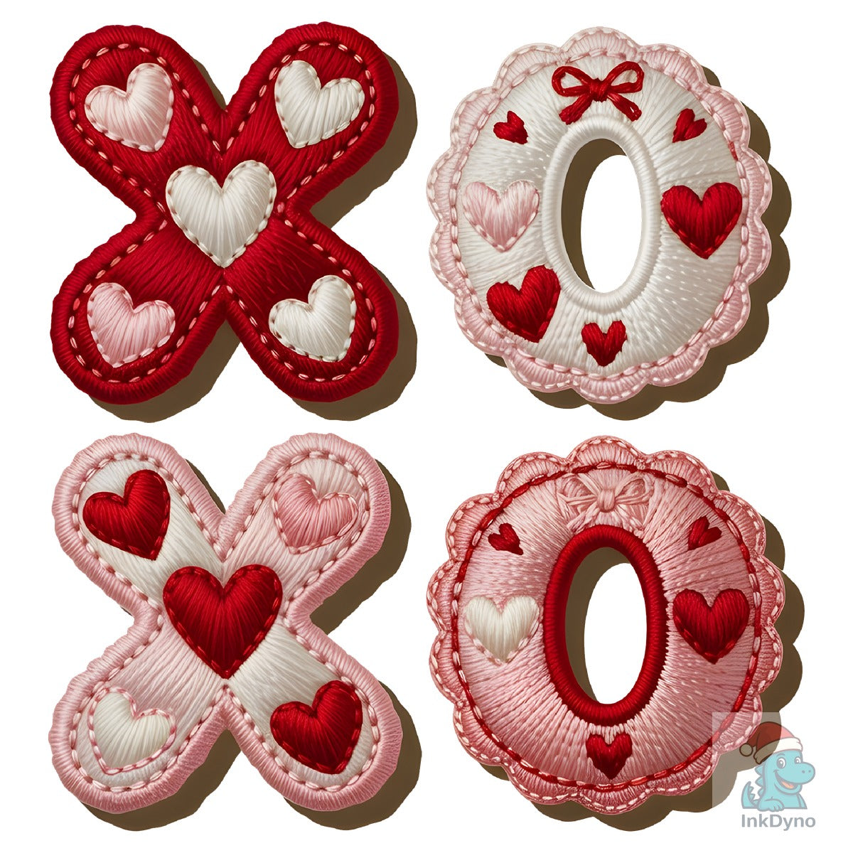 XOXO Patchwork Valentine Cute Bow