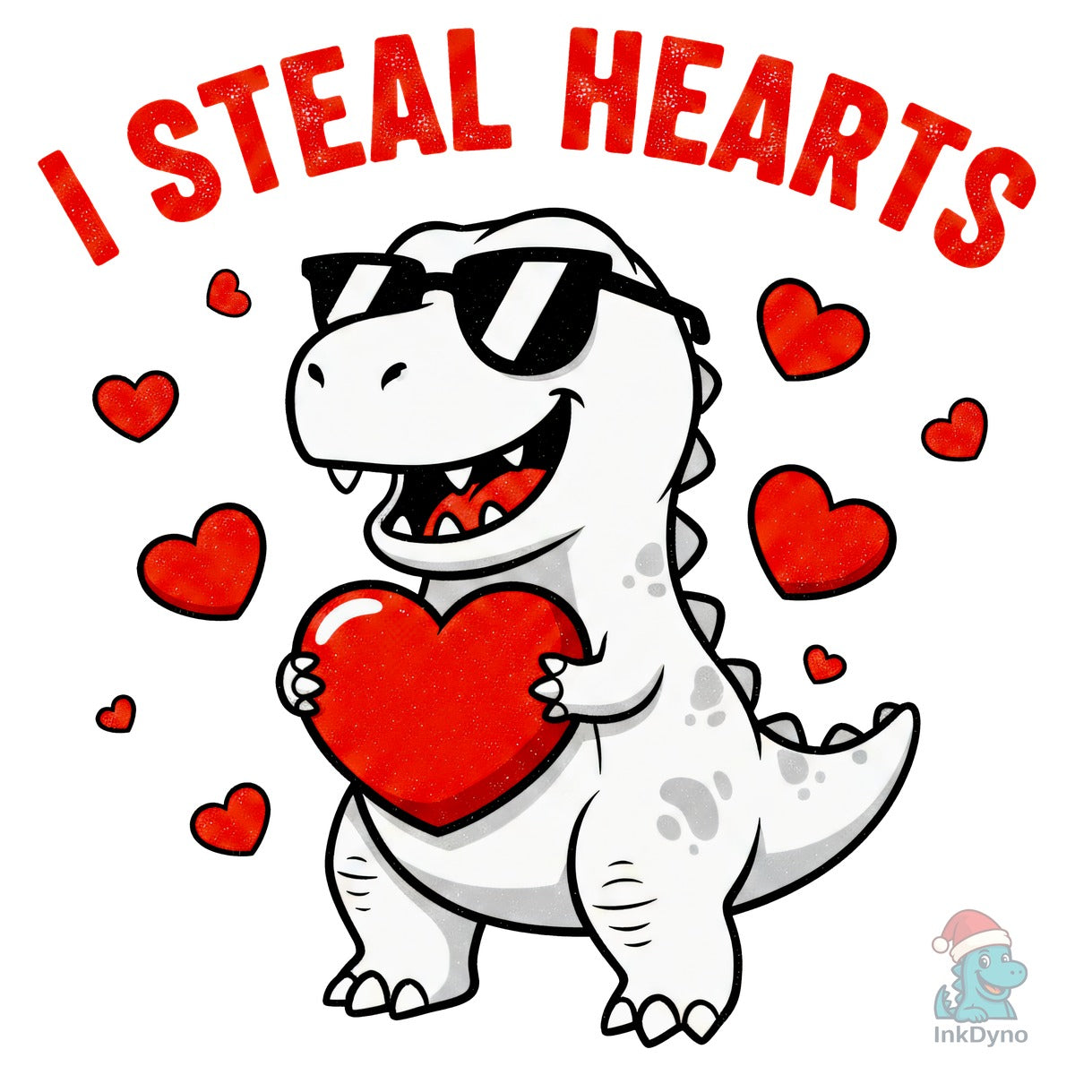 Cute Dino Steals Hearts Valentine