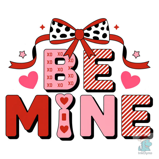 Be Mine Valentine Coquette Bow - DTF Transfer