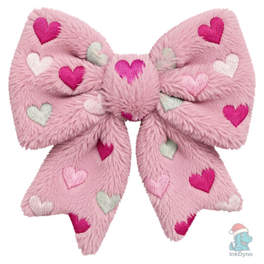 Cute Pink Valentin Yarn Coquette Bow - DTF Transfer