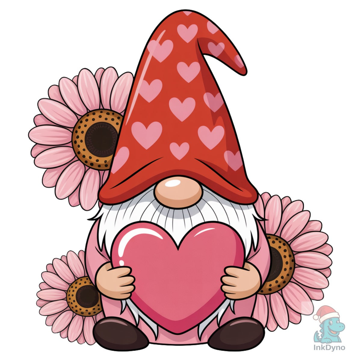 Cute Gnome Holding Heart