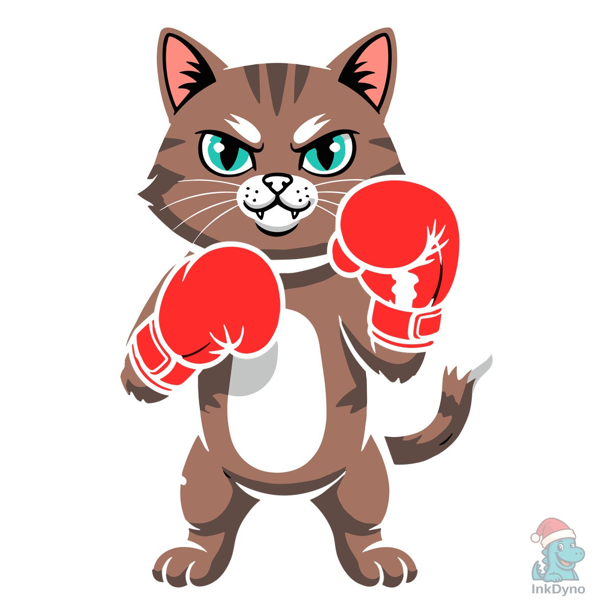 Funny Boxer Cat T-shirt Cartoon Tee