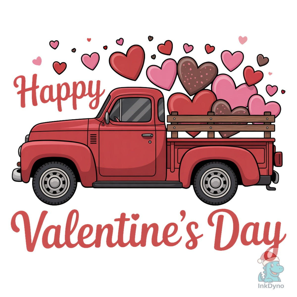 Valentine's Day Red Truck