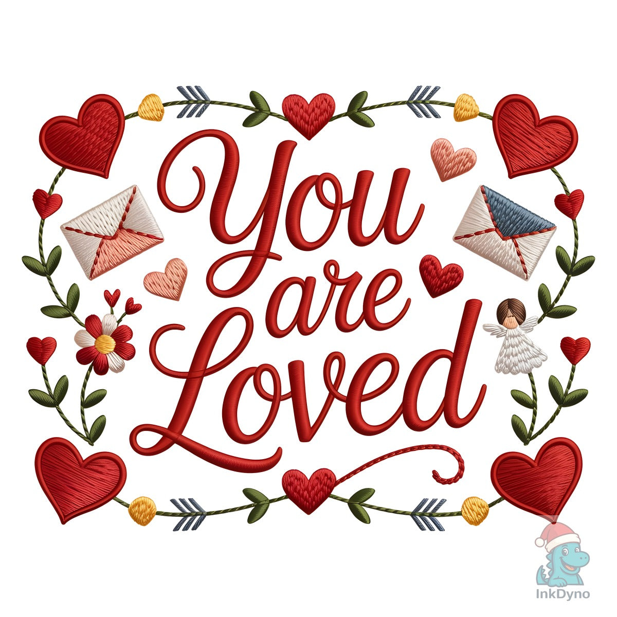 You Are Loved Boho Valentine Floral