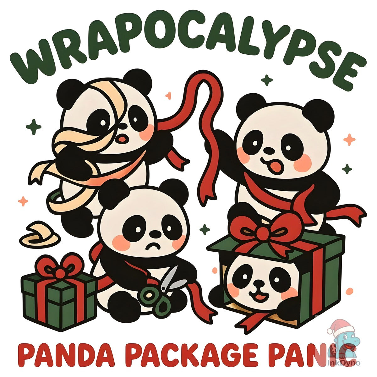Panda Gift Wrap Christmas Chaos