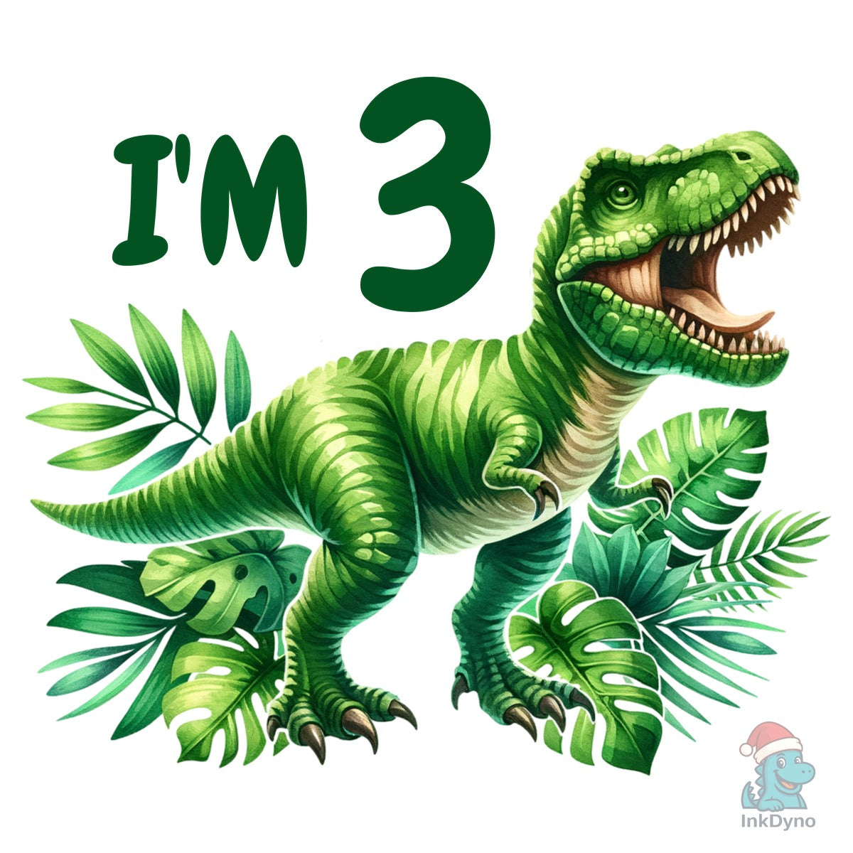 T-Rex Dinosaur Kids Birthday I'm 3