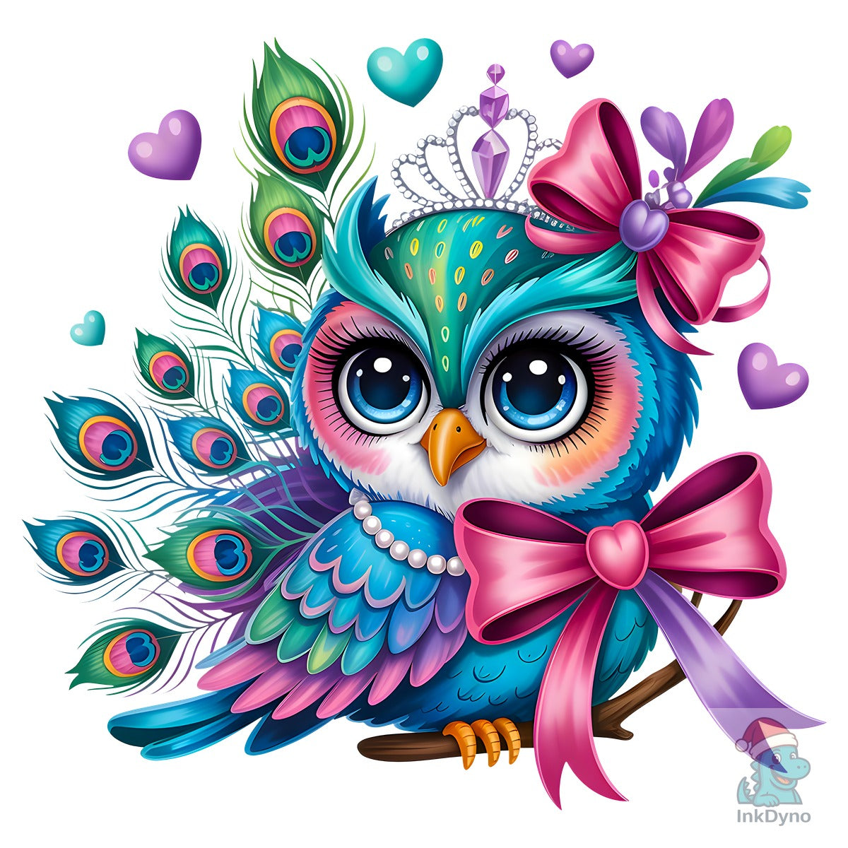 Watercolor Colorful Feathers Bird