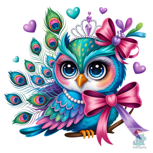 Watercolor Colorful Feathers Bird - DTF Transfer