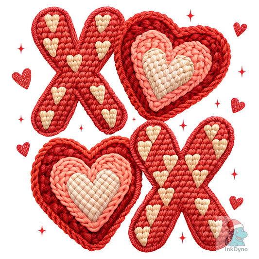 Latch Hook Yarn Crochet Xoxo - DTF Transfer