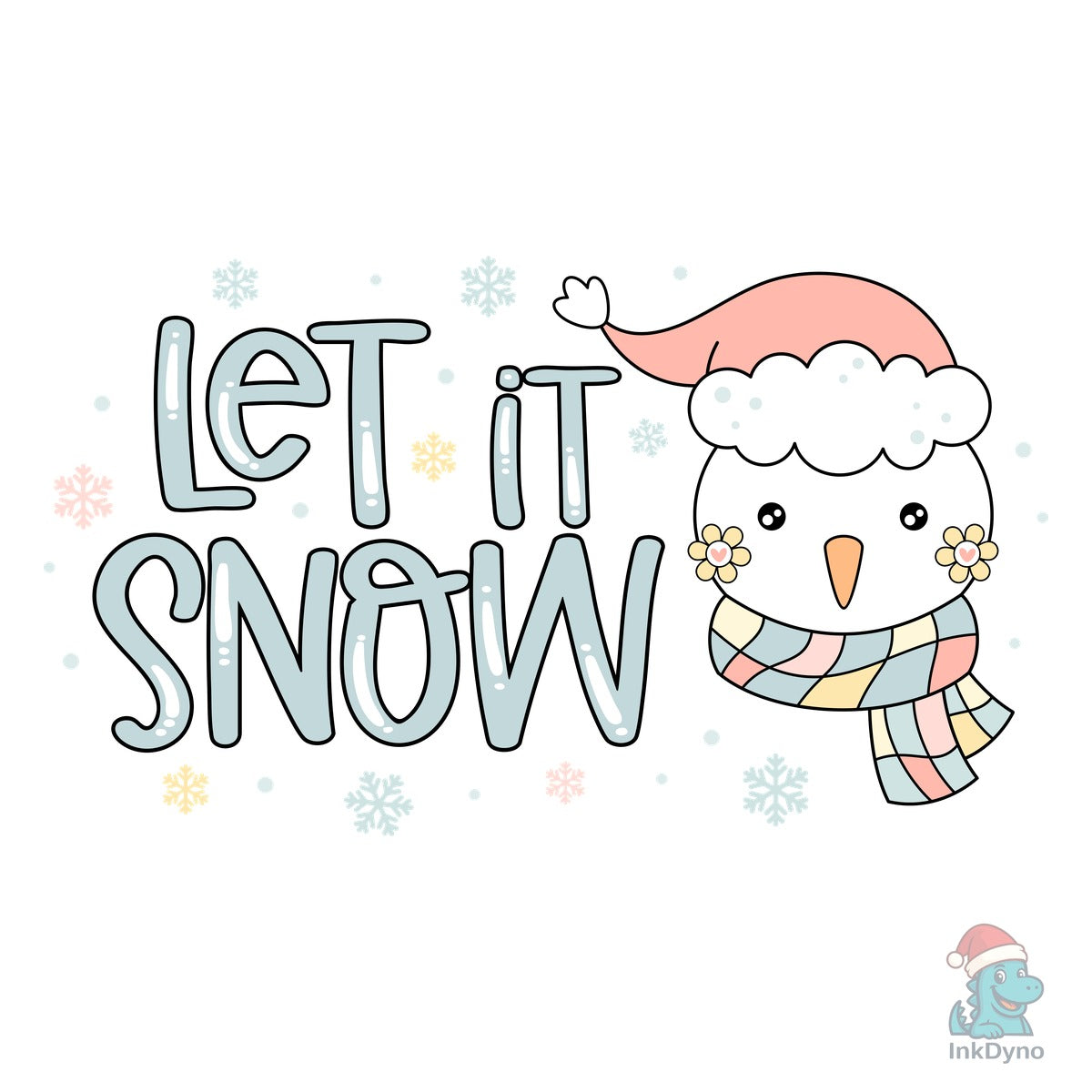 Let It Snow Christmas Snowman