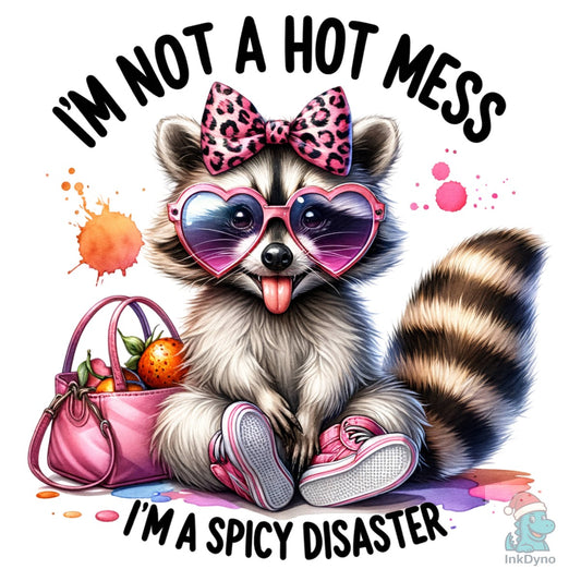 Funny Raccoon I'm Not a Hot Mess - DTF Transfer