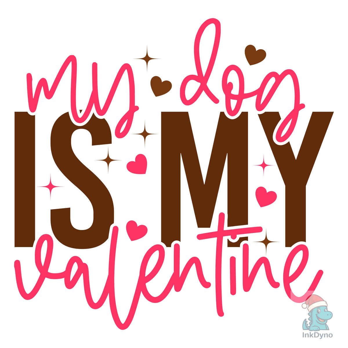 My Dog is My Valentine Stickers Dog