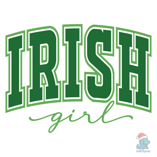 Retro Varsity Irish Girl Irish - DTF Transfer