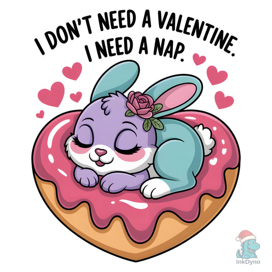 Sleeping Bunny Anti Valentine - DTF Transfer
