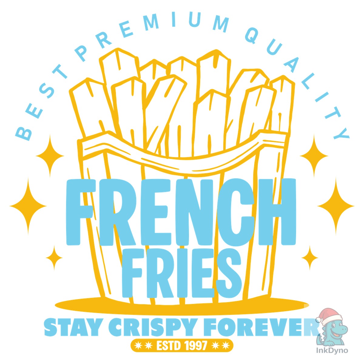 Vintage French Fries Urban Print Design