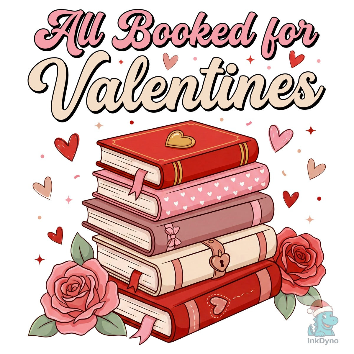 Cute All Booked for Valentines Design