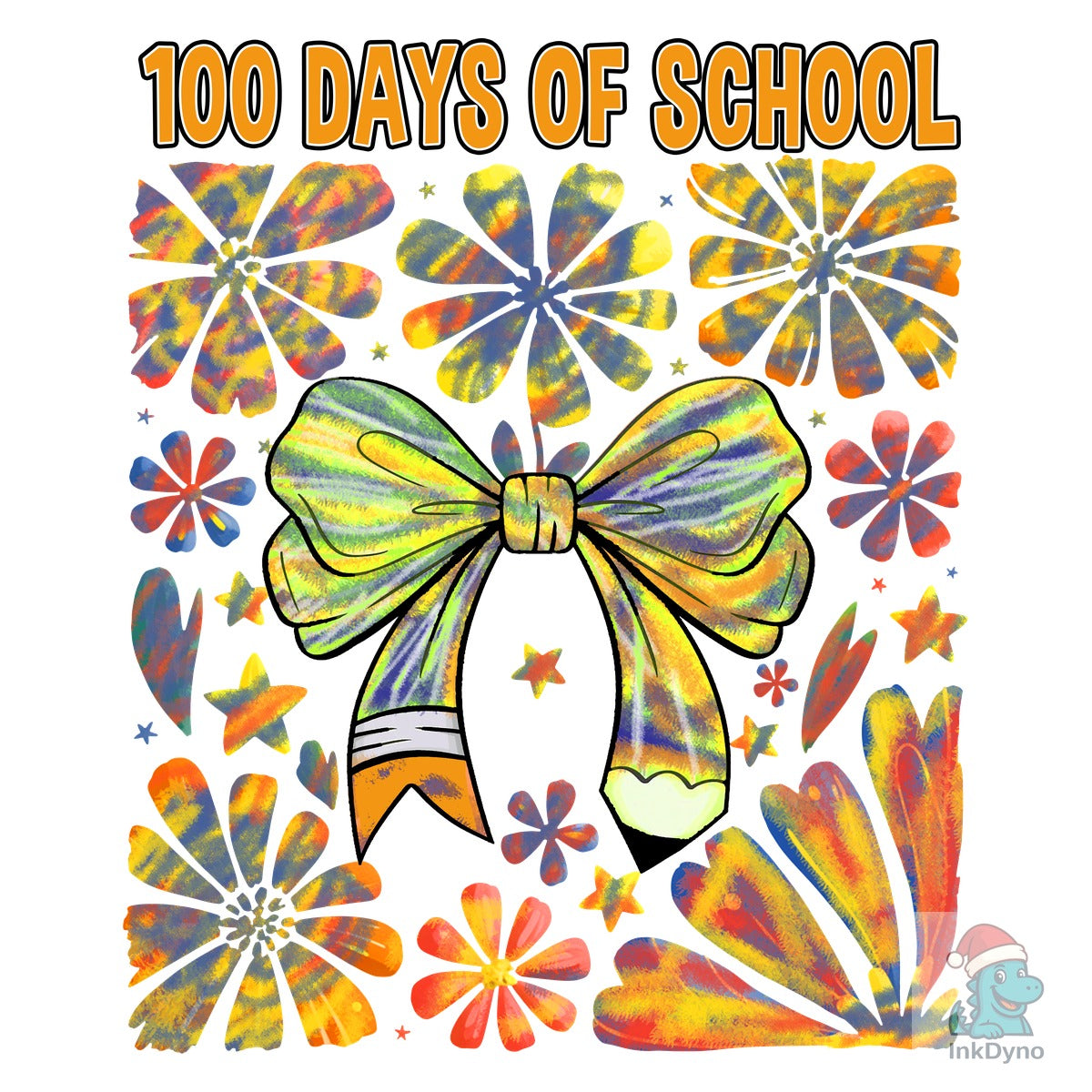 Preppy 100 Days School Pencil Bow