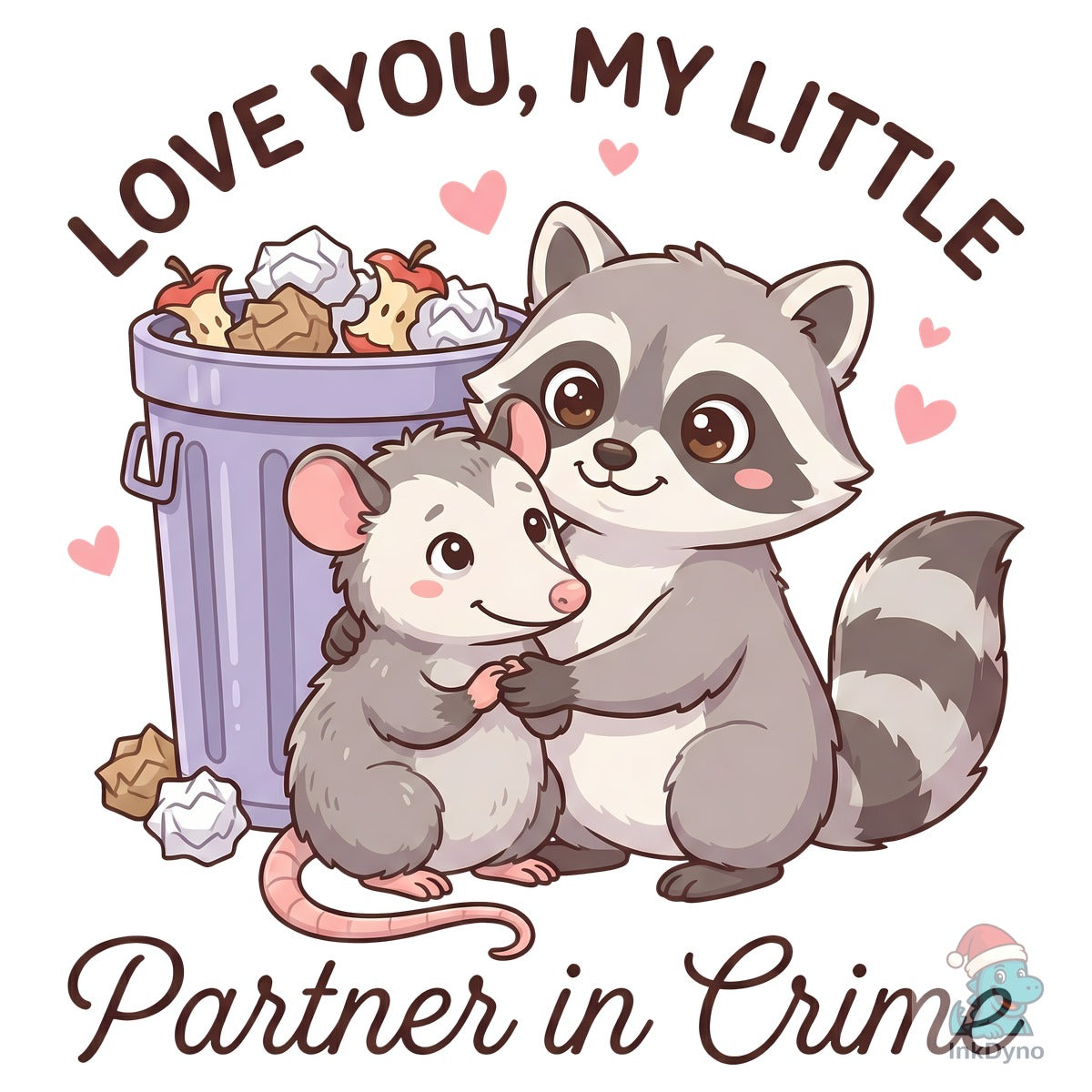 Raccoon Possum Partner Valentine Day