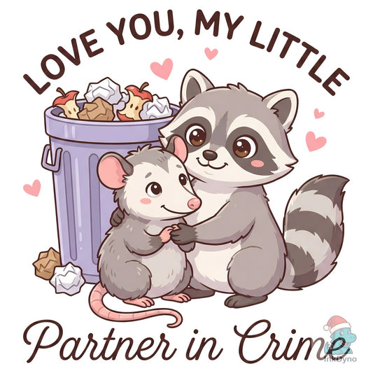 Raccoon Possum Partner Valentine Day - DTF Transfer