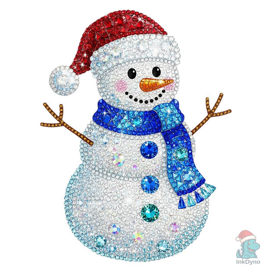 Rhinestone Snowman - DTF Transfer