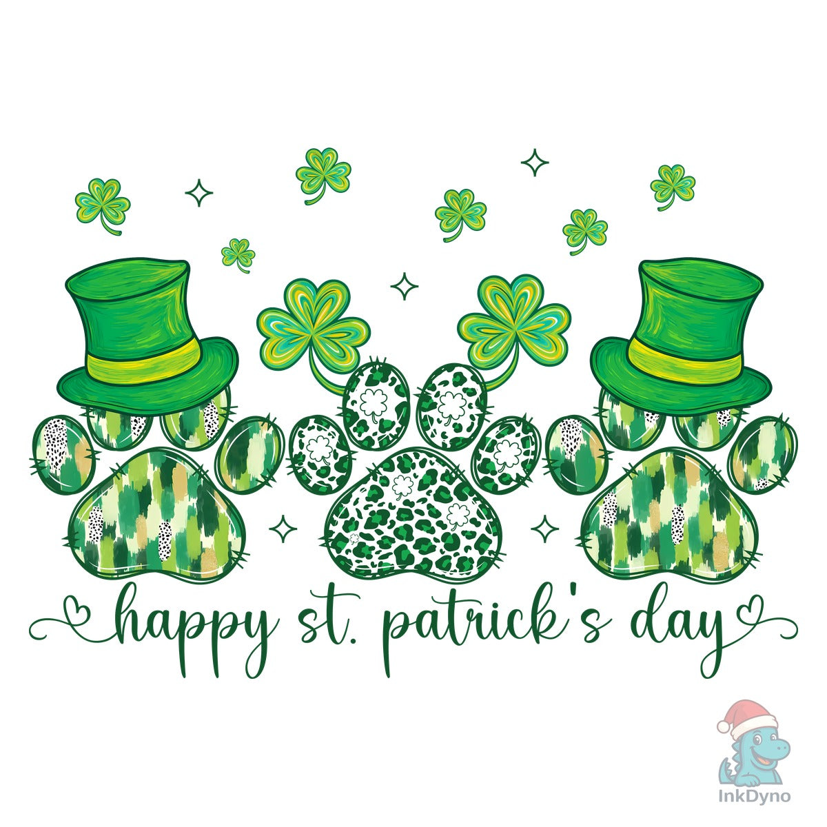 Saint Patricks Day Dog Paw