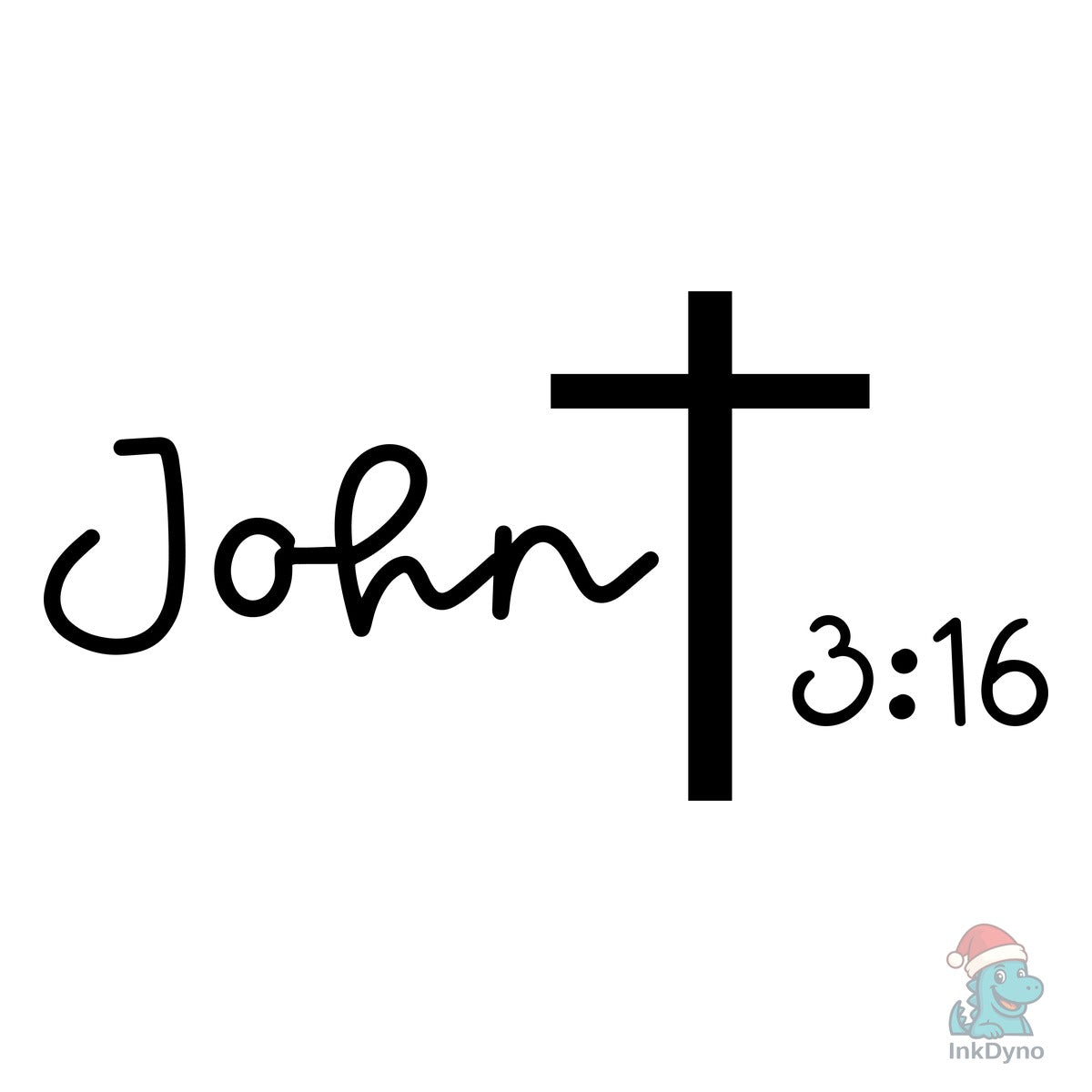 John 3:16 Christian T-Shirt Design