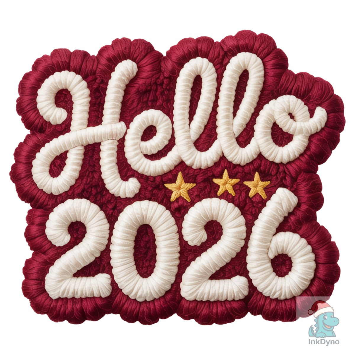 Knitted Hello 2026 Heart New Year
