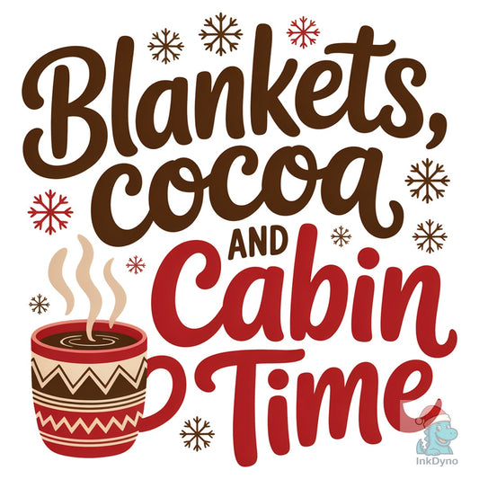 Blankets Cocoa & Cabin Time Winter - DTF Transfer