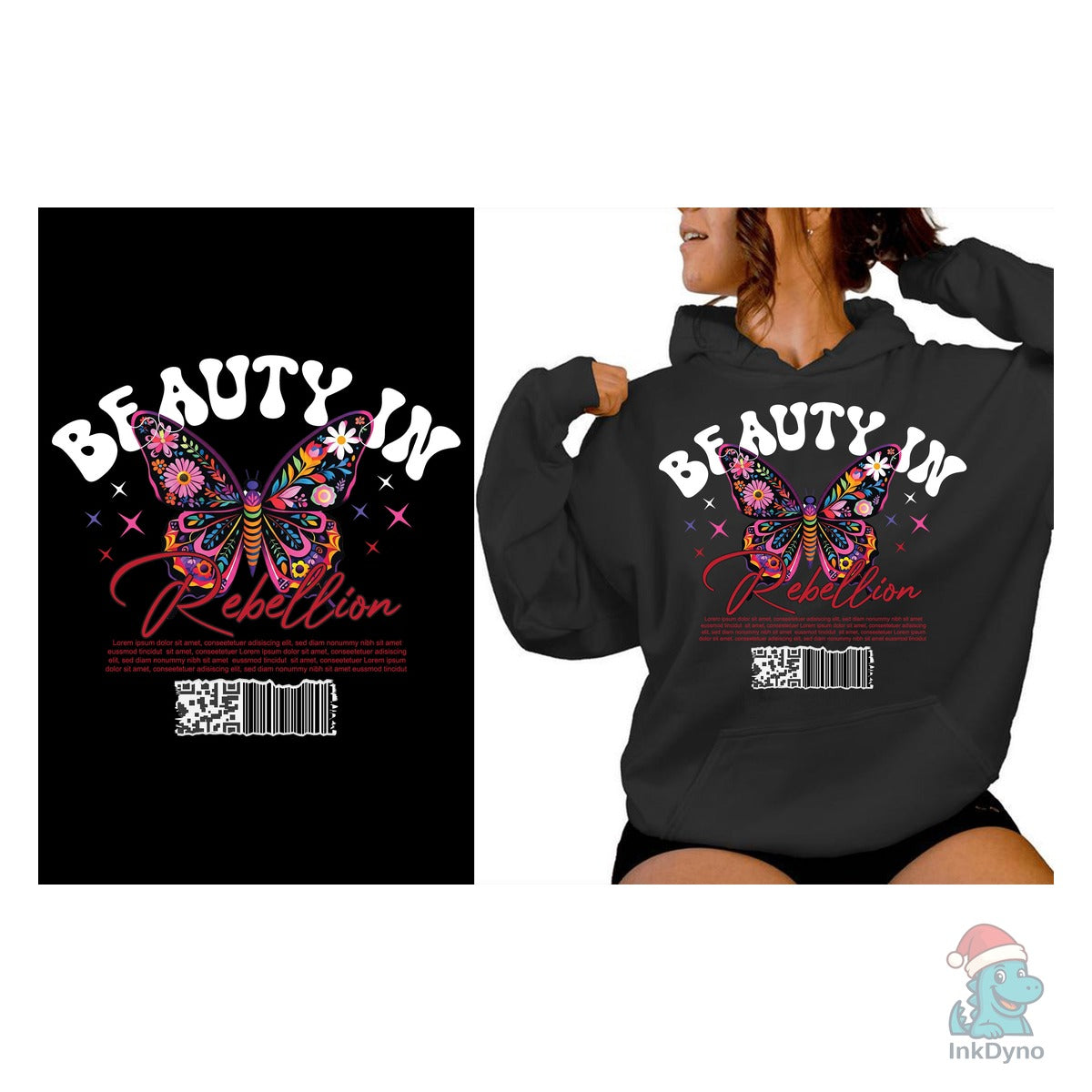 Butterflies Streetwear T-Shirt Design