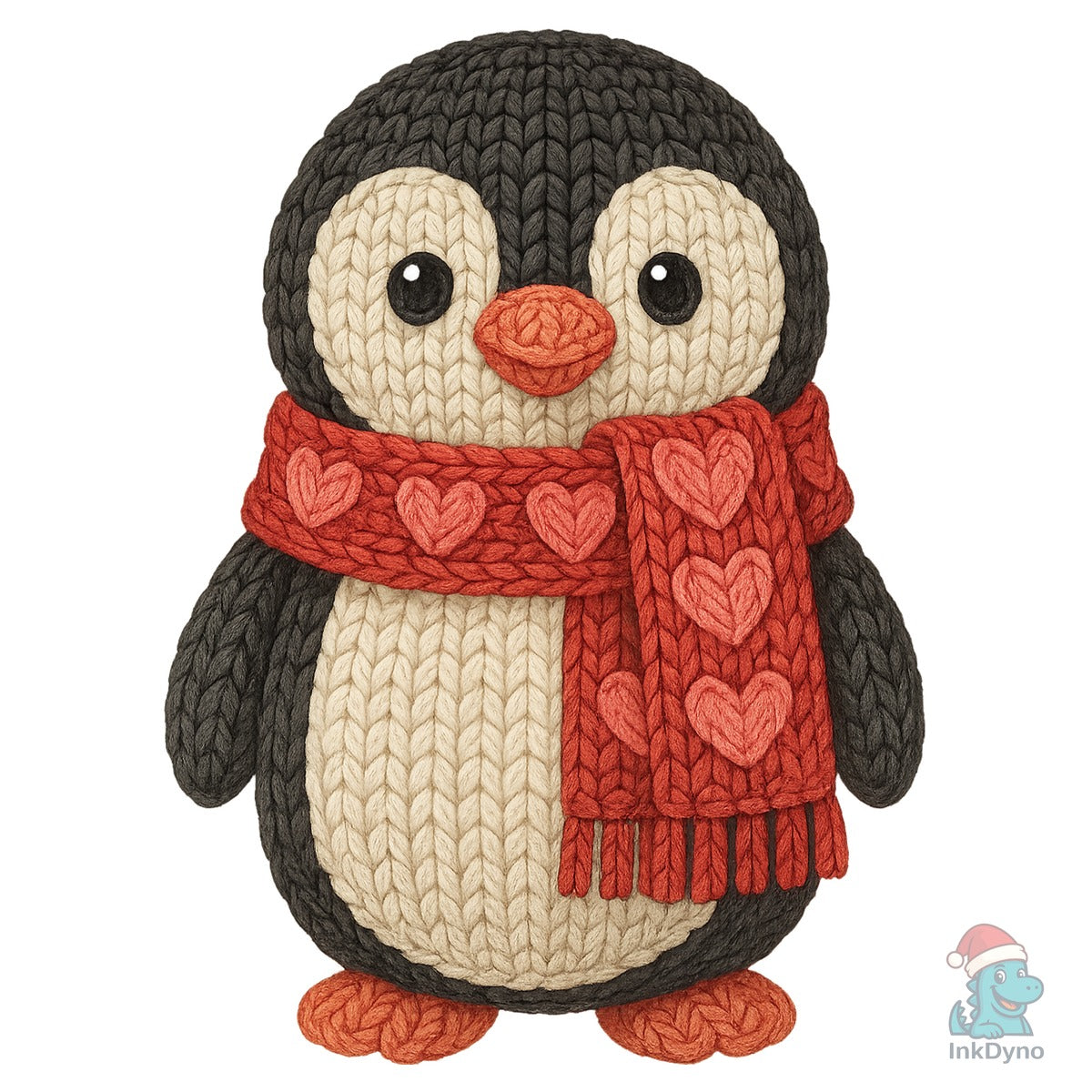 Faux Crochet Penguin Valentine