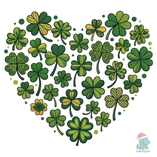 Shamrock Heart Pattern Sublimation - DTF Transfer