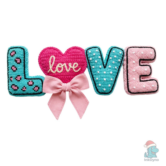 Yarn Crochet Love Valentines - DTF Transfer